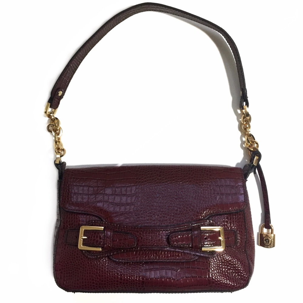 ETIENNE AIGNER LEATHER Flap Over Shoulder Bag